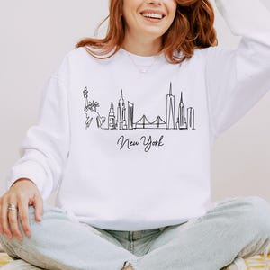 Sweter Comfort Colors® New York City, Bluza New York, Bluza z kapturem Vintage New York, Prezenty z Nowego Jorku, Bluza podróżna, Prezent dla miłośnika Nowego Jorku