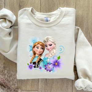 Disney Sweatshirt, Frozen Elsa Anna Friends Sweatshirt, Princess Elsa Sweat, Princess Anna Sweat, Disney Characters Sweatshirt,