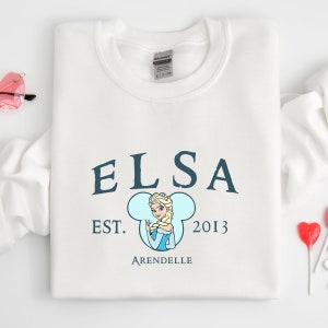 Princess Elsa Est. 2013 Sweatshirt, Frozen Elsa Sweatshirt, Frozen Cartoon Sweater, Disney Princess Sweatshirt, Trending Sweatshirts