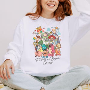Comfort Colors® Toy Story To Infinity And Beyond Sweatshirt, Retro Toy Story Hoodie, Disney Vacation, Toy Story Friends Hoodie, Disney Gift
