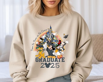 Graduate Mickey And Co Sweatshirt, Mickey And Friends Graduate Sweatshirt, Graduate Mickey Sweater, Disney Grad Trip Sweater, Graduate Gift