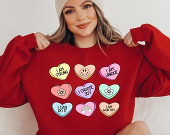 Felpa con cuore acquerello, felpa per San Valentino, felpa con cuore di San Valentino, felpa con cuore colorato di San Valentino, regalo di San Valentino