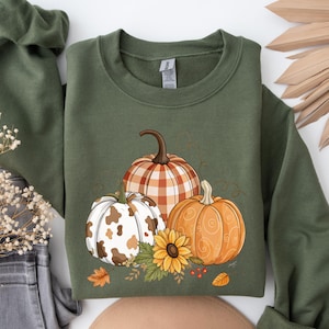 Moletom de abóbora de outono, moletom de outono, moletom de Ação de Graças, moletom de abóbora, moletom de outono, moletom de Halloween
