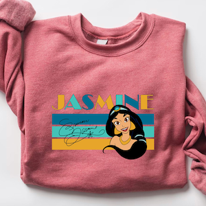 Jasmine Disney Sweatshirt, Retro Jasmine Princess Sweatshirt, Disney Princess Sweatshirt, Disney Character Sweatshirt, Princess Sweatshirt