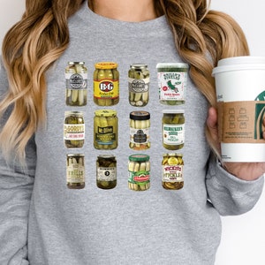 Vintage Canned Pickles Sweatshirt, Canning Season Sweatshirt, Pickle Lovers Sweatshirt, Homemade Pickles Sweatshirt, Pickle Jar Sweatshirt, image 3