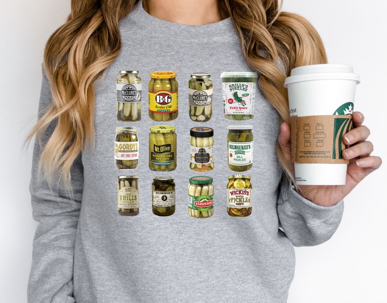 Vintage Canned Pickles Sweatshirt, Canning Season Sweatshirt, Pickle Lovers Sweatshirt, Homemade Pickles Sweatshirt, Pickle Jar Sweatshirt, image 3