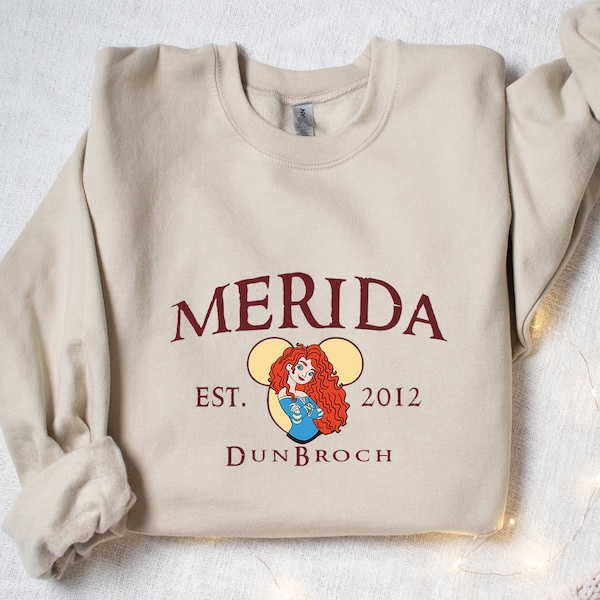 Merida Est 2012 Disney Princess Sweatshirt, Disney Princess Sweat, Merida Sweatshirt, Disneyland Sweatshirt, Disney World Sweatshirt,