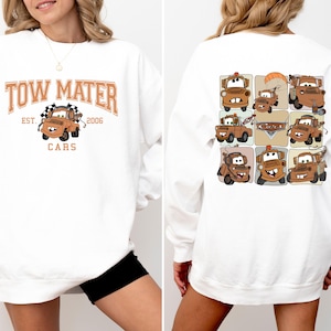 Comfort Colors® Disney Cars Sweatshirt, Tow Mater Sweatshirt, Radiator Springs Sweater, WDW Cars Land Piston Cup Sweatshirt, Disney Trip
