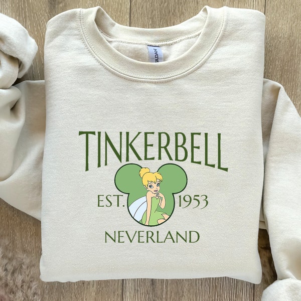 Tinkerbell Est 1953 Mickey Ear Disney Sweatshirt, Disney Tinkerbell Sweatshirt, Disney matching family hoodie, Women Gifts, Tinkerbell Sweat