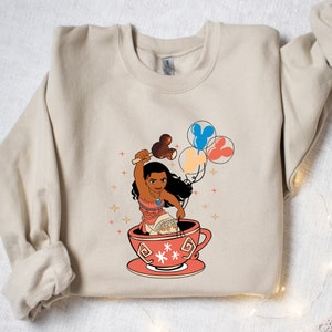 Disneyland Moana Princess Sweatshirt, Disney Princess Sweat, Princess Moana Sweat, Princess Squad Girl Matching, Moana and Maui,