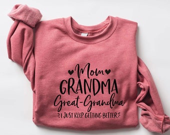 Bluza babci, Bluza z ogłoszeniem ciąży prababci, Bluza z prezentem dla prababci, Bluza z nadrukiem dla rodziny z dzieckiem i babcią
