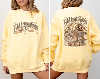 Bluza Comfort Colors® Halloweentown Pumpkin, Bluza z dreszczykiem, Bluza na Halloween, Prezent na Halloween, Bluza na jesień
