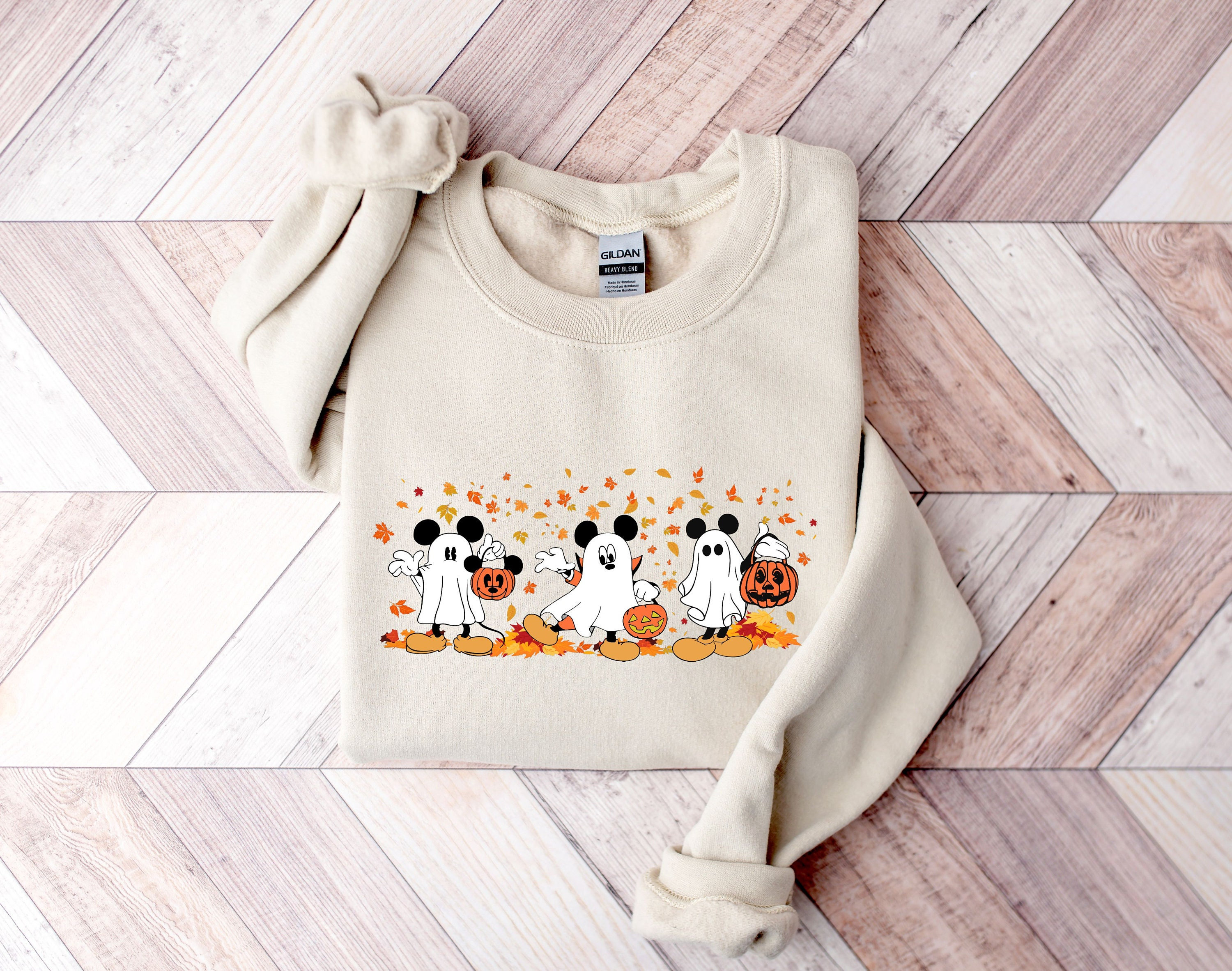 Mickey Halloween Sweatshirt, Mickey Ghost Sweatshirt, Halloween Sweatshirt, Mickey Autumn Sweatshirt, Spooky Season Sweater, Fall Sweatshirt