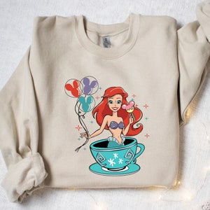 Ariel Disneyland Sweatshirt, Ariel Disney Princess Sweat, Princess Sweatshirt ,Ariel Disney Princess Sweatshirt, Disney World Sweatshirt,