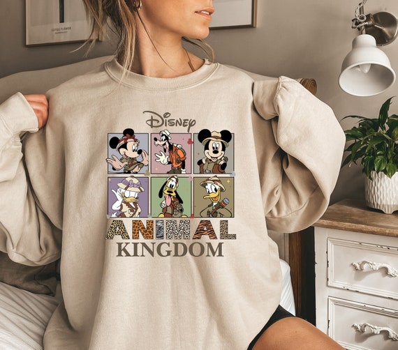 Retro Disney Animal Kingdom Sweatshirt, Disney Mickey Safari