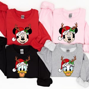 Mickey And Friends Christmas Reindeer Sweatshirt, Disney Christmas Sweater, Disney Family Christmas Hoodie, Christmas Party, Christmas Gift