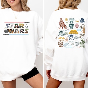 Comfort Colors® Star Wars Characters Sweatshirt, Retro Star Wars Sweatshirt, Disneyland Sweatshirt, Darth Vader Sweatshirt, Disney Star Wars