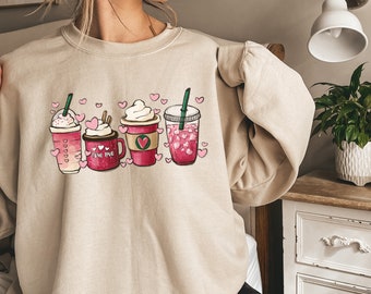 Sudadera unisex para amantes del café, ideal para el Día de San Valentín.