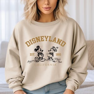 Disneyland California Est. 1955 Sweatshirt, Mickey And Minnie Sweatshirt, Disneyland Sweatshirt, Disney Trip Sweater, Disney Family Matching