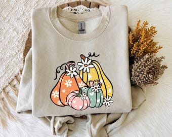 Sudadera de calabaza otoñal, sudadera con capucha de otoño, sudadera de Acción de Gracias, sudadera de otoño, sudadera de mujer de Acción de Gracias, sudadera de calabaza
