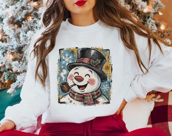 Funny Snowman Sweatshirt, Christmas Party Gift, Winter Hoodie