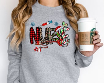 Christmas Nurse Sweatshirt, Holiday Xmas Gift