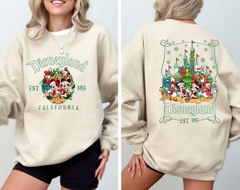 Disneyland Est 1955 Christmas Sweatshirt, Mickey And Friends Christmas Sweatshirt, Christmas Family Sweatshirt, Disneyland Sweatshirt