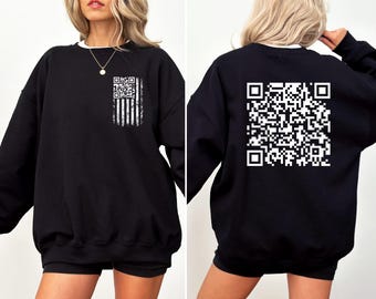 Sudadera con código QR de Donald Trump bailando, humor político
