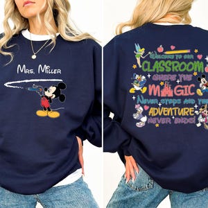 Custom Disney Teacher Sweatshirt, Mickey Teacher Sweatshirt, Custom Teacher Gift, Mickey School Sweatshirt, Teacher Appreciation Gift