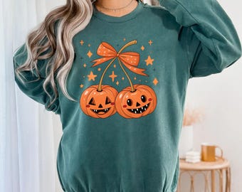 Comfort Colors Coquette Pumpkin-sweater, Halloween-herfsthoodie