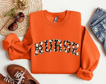 Halloween Nurse Sweatshirt, Spooky Nurse Sweatshirt, Halloween Sweatshirt, Nurse Sweatshirt, Halloween Gift For Nurse, School Nurse Sweater
