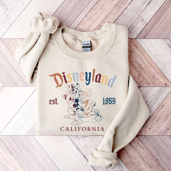 Disneyland California Est. 1955 Sweatshirt, Disneyland Sweatshirt, Retro Disneyland Sweater, Disney Family Vacation Sweatshirt, Disneyland