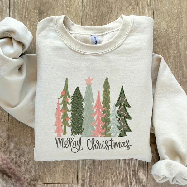 Christmas Tree Sweatshirt, Christmas Tree Holiday Sweaters Winter, Women Christmas Sweater, Christmas Crew Pullover,  Kids Youth Toddler