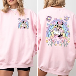 Moletom Floral Minnie e Daisy, Moletom Magic Kingdom, Moletom Disney Friends, Presente Disney, Moletom Daisy Duck e Minnie Mouse