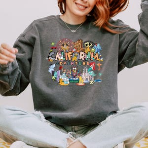 Comfort Colors® Disneyland Sweatshirt, Disney California Adventure Sweatshirt, Disney Vacation, Disney Family Hoodie, Disney Trip Sweatshirt
