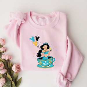 Jasmine Princess Sweatshirt, Disney Princess Sweatshirt, Jasmine Disney Sweatshirt, Disney Character Sweatshirt, Retro Princess Sweatshirt