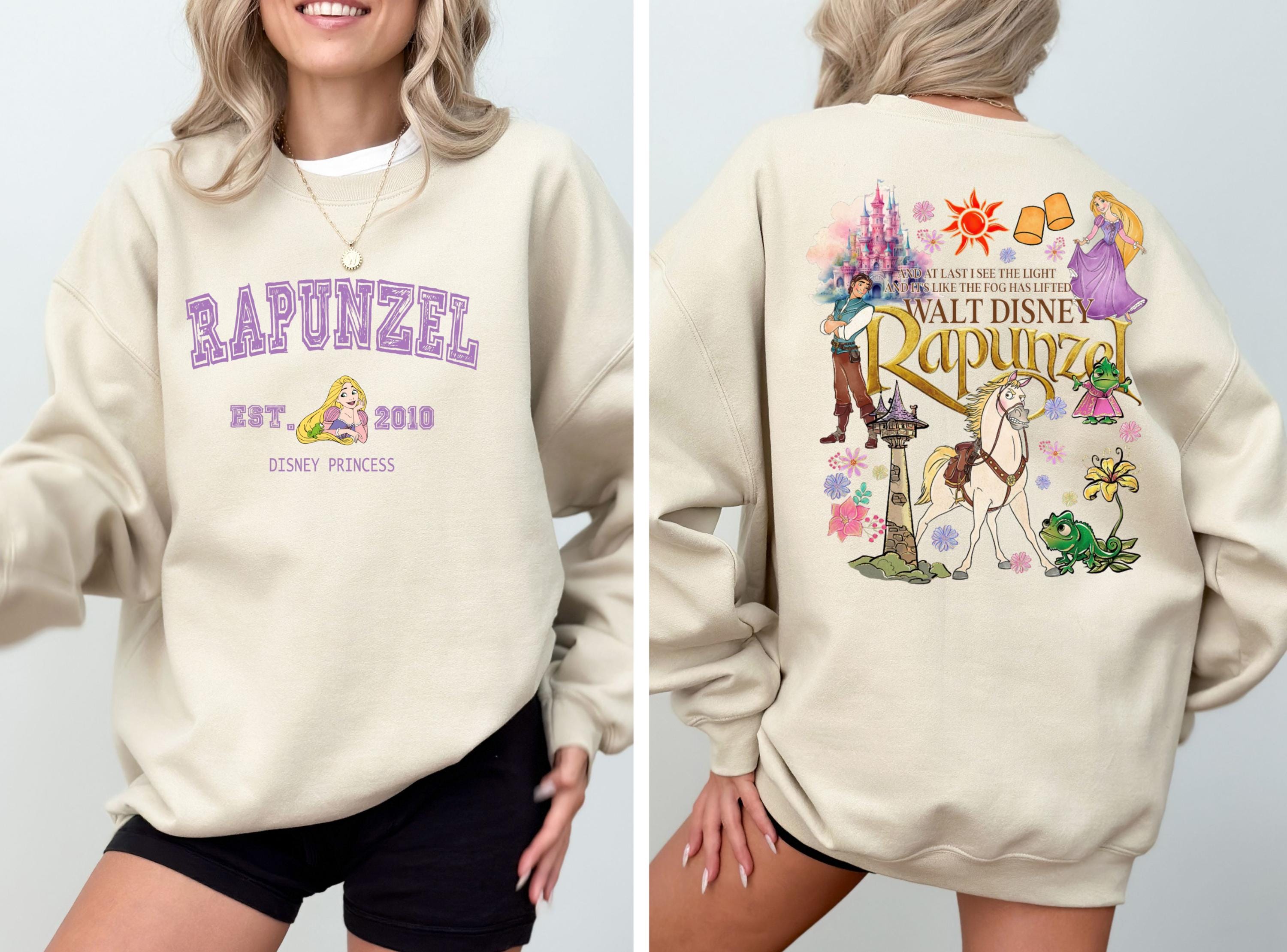Rapunzel Est 2010 Sweatshirt, Retro Rapunzel Tangled Two Sided Sweatshirt, Floral Rapunzel Sweater, Disney Rapunzel Sweatshirt, Magical Gift