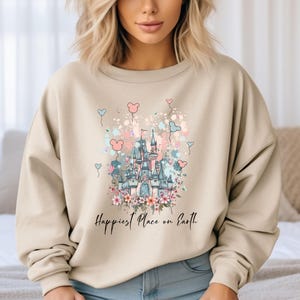 Magic Kingdom Sweatshirt, Happiest Place On Earth Sweatshirt, Mickey Balloons Sweatshirt, Disney World Sweatshirt, Disney Castle Sweatshirt