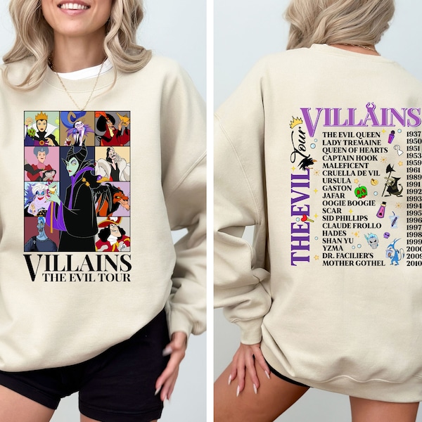 Disney Bösewichte The Evil Tour Sweatshirt, Disney Bösewichts Sweatshirt, Disney Evil Tour Sweatshirt, Disney Maleficent Sweatshirt