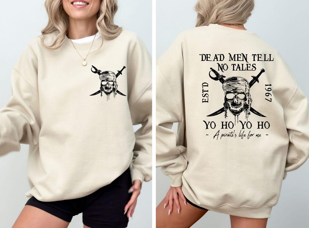 Snorider Design Retro 90S Pirates Of The Caribbean Dead Men Tell No More Tales Sweatshirt, Vintage Pirates Sweatshirt, Dead Men Sweatshirt, Disney Hoodie