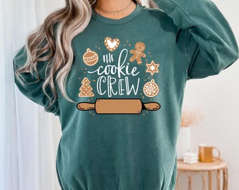 Comfort Colors Xmas Cookie Crew Hoodie, Family Baking
