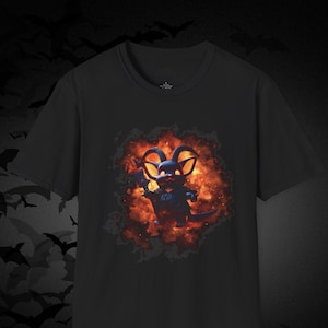 Goth Clothes - Fire Baphomet Shirt - Gothic Goat TShirt - Gothic Style Top - Baphomet TShirt - Goth Baphomet Shirt