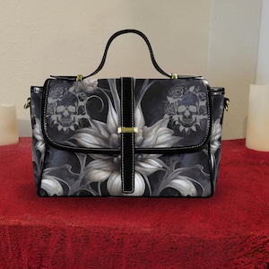 Porte-monnaie botanique gothique - Sac à main de style gothique - Sac à bandoulière botanique foncé - Porte-monnaie gothique essentiel