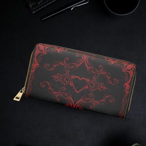 Cartera gótica - Cartera de estilo Dark Academia - Cartera de estilo gótico - Accesorios góticos elegantes