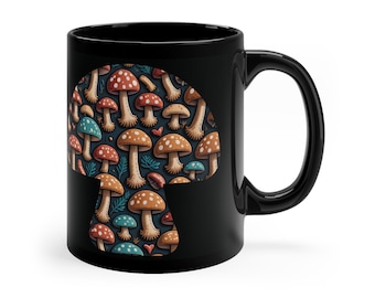 Mushroom Mug: Cottagecore Ceramic Coffee Mug