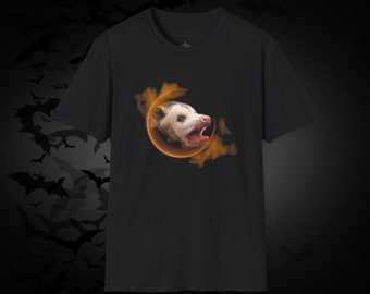 Camiseta gótica con zarigüeya gritando: humor irreverente