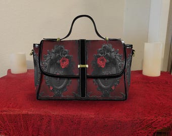Gothic Mirror Satchel Purse – Romantic Dragon Crossbody Bag