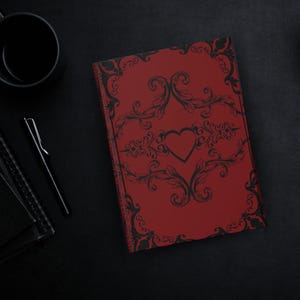 Dark Academia Gothic Design Hardcover Notizbuch Matt