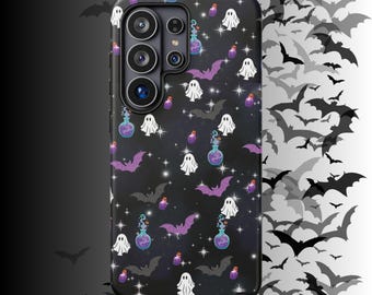 Ghost Potion Spooky Tough Phone Case — Kawaii Halloween Case - Dual Layer Tough Case in Glossy or Matte