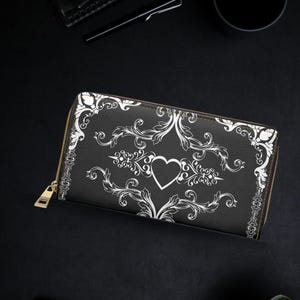 Cartera gótica - Cartera de estilo Dark Academia - Cartera de estilo gótico - Accesorios góticos elegantes